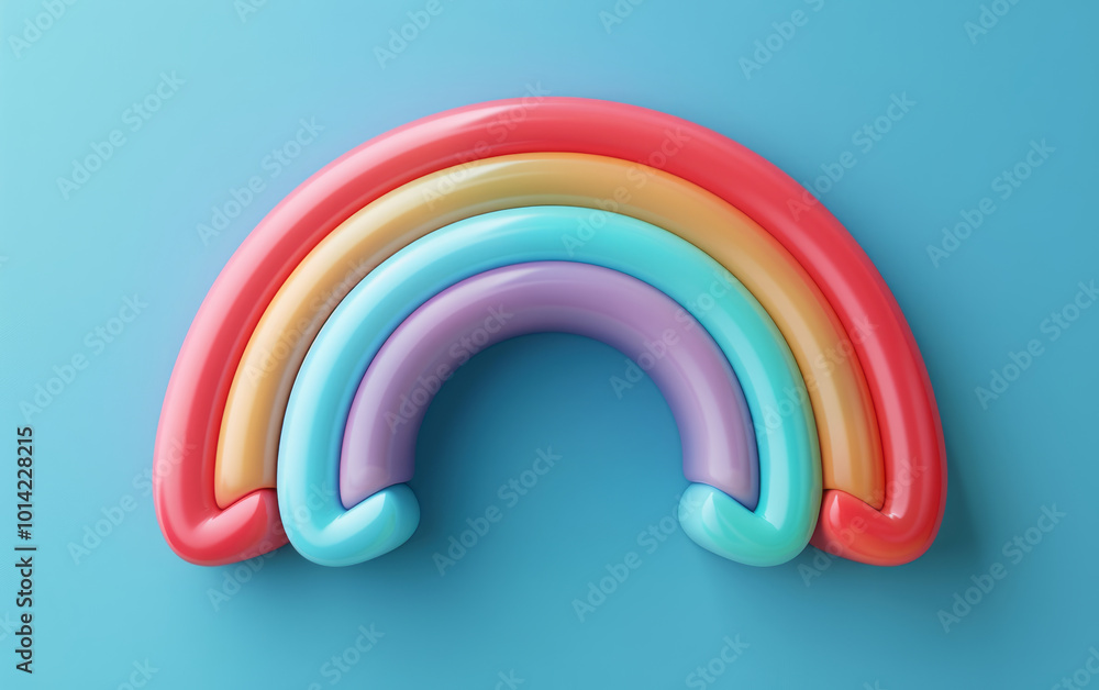 3D effect of rainbow modeling business background 3D effect of rainbow modeling business background