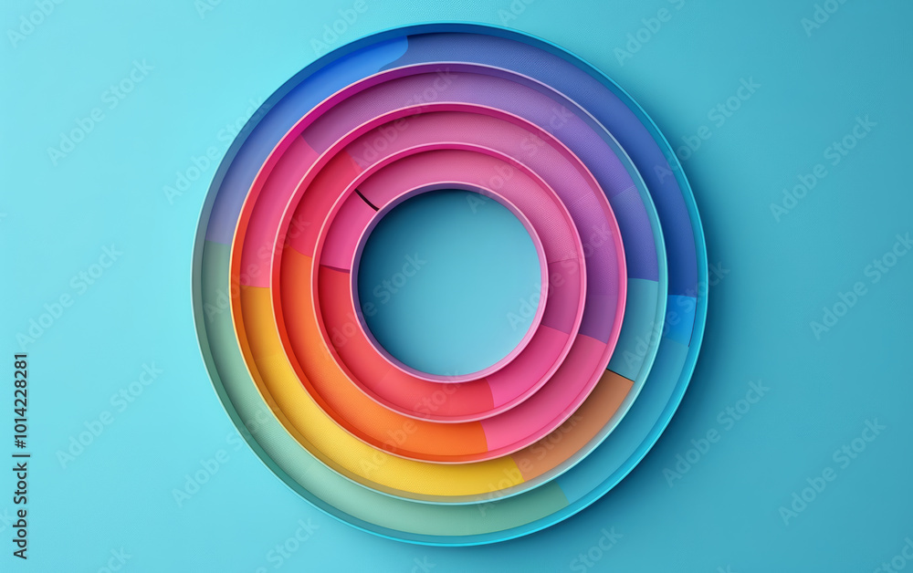 3D effect of rainbow modeling business background 3D effect of rainbow modeling business background