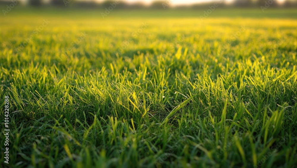 Close-Up View of Green Field Landscape in Countryside for Natural Background Close-Up View of Green Field Landscape in Countryside for Natural Background