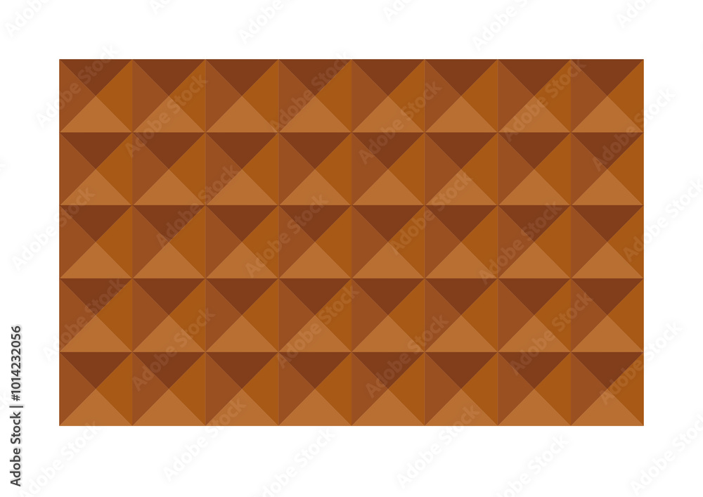Geometric wallpaper: Brown triangle in the square frame Geometric wallpaper: Brown triangle in the square frame