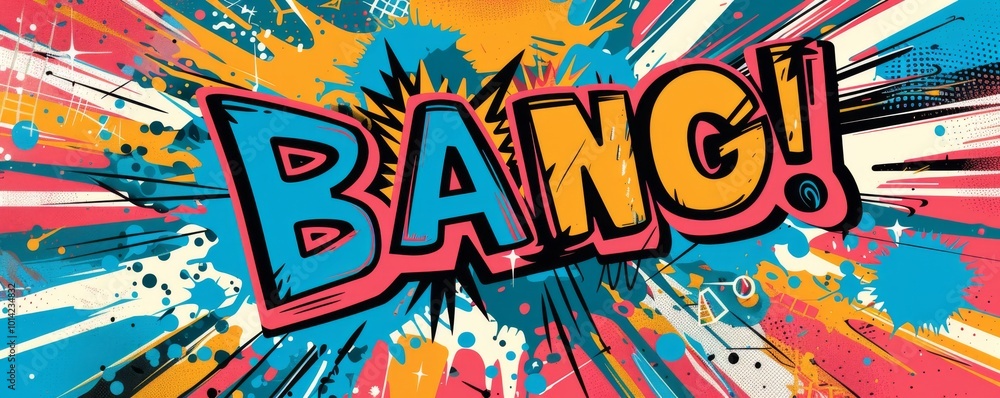 Abstract pop art background featuring Abstract pop art background featuring
