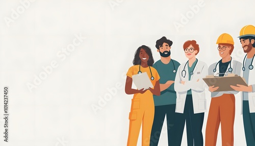 A Diverse Group of Healthcare Workers in Uniform photo