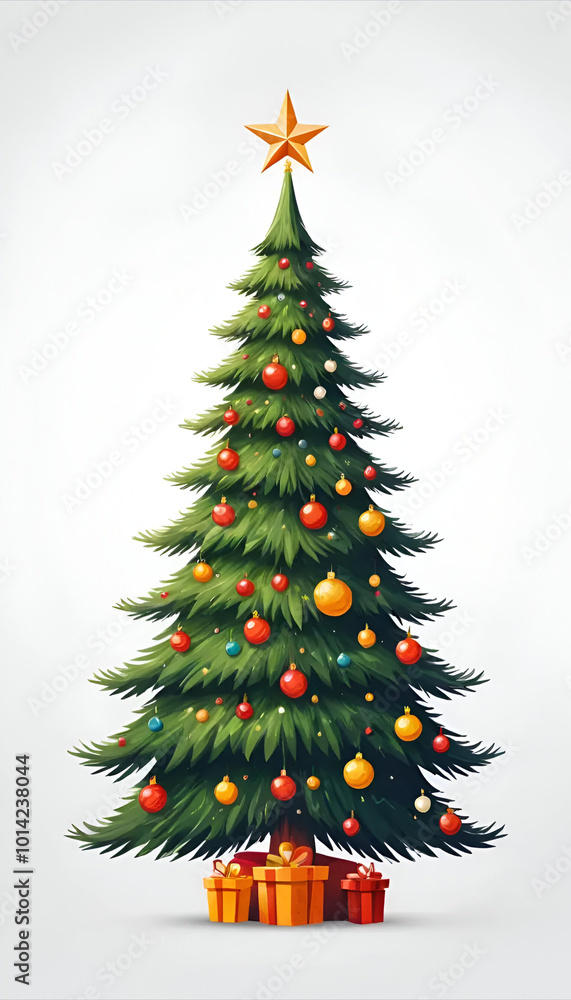 artwork of graphic design of Christmas tree is white background artwork of graphic design of Christmas tree is white background
