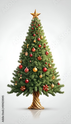  artwork of graphic design of Christmas tree is white background 