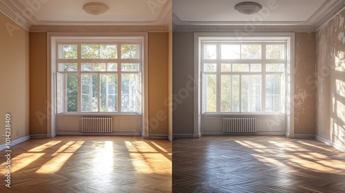 Wallpaper Mural empty room in apartment before and after renovation Torontodigital.ca