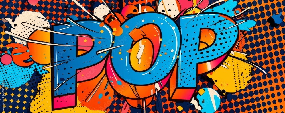 Playful pop art background with Playful pop art background with