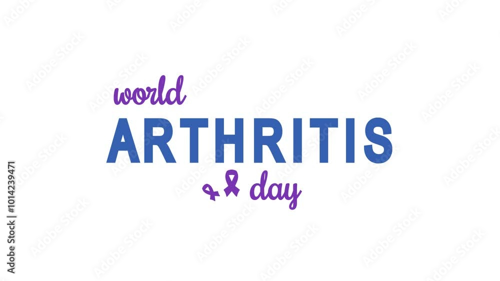 World Arthritis Day Text Animation. Great for World Arthritis Day Celebrations with transparent background, for banner, social media feed wallpaper stories World Arthritis Day Text Animation. Great for World Arthritis Day Celebrations with transparent background, for banner, social media feed wallpaper stories