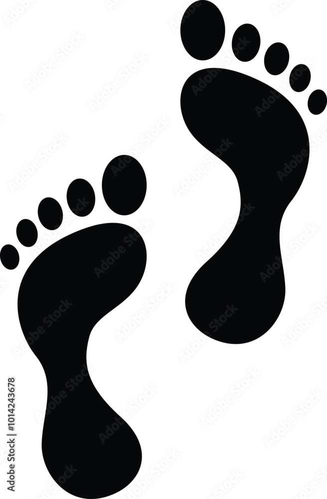Foot icon footprint symbol vector Foot icon footprint symbol vector