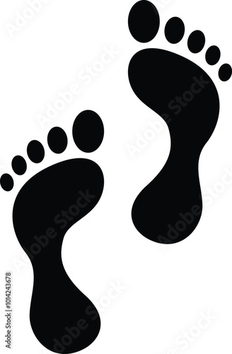 Foot icon footprint symbol vector