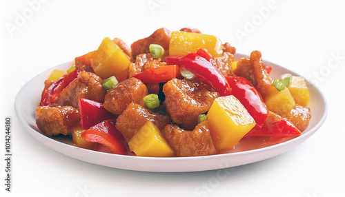 Sweet and Sour Chicken Delight: Juicy, glazed chicken with pineapple and bell peppers. A vibrant, flavorful dish!