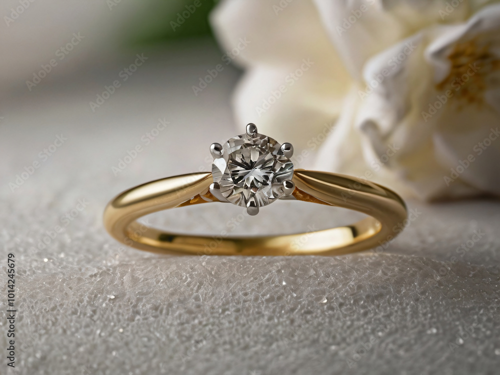 Wedding ring featuring a flawless diamond. Wedding ring featuring a flawless diamond.