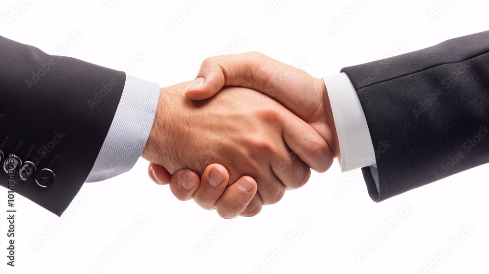 Handshake, white isolate background Handshake, white isolate background