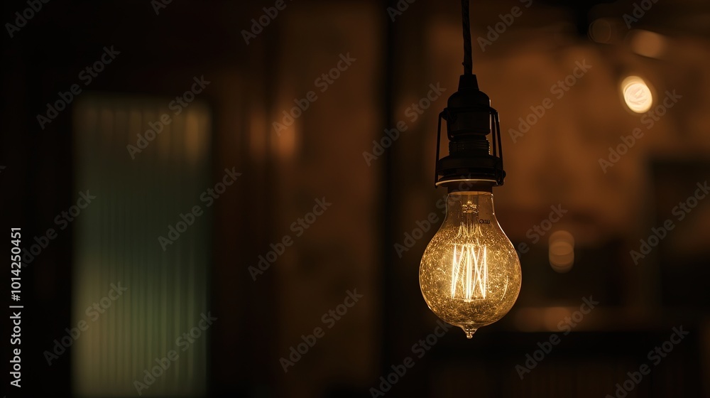 Dark empty room with single flickering light bulb casting long shadows, emphasizing absence of power and eerie atmosphere, minimalist setting with focus on light bulb's glow. Dark empty room with single flickering light bulb casting long shadows, emphasizing absence of power and eerie atmosphere, minimalist setting with focus on light bulb's glow.