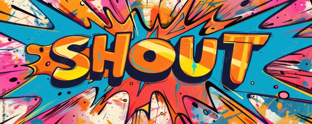 Fototapeta premium Colorful pop art background with 