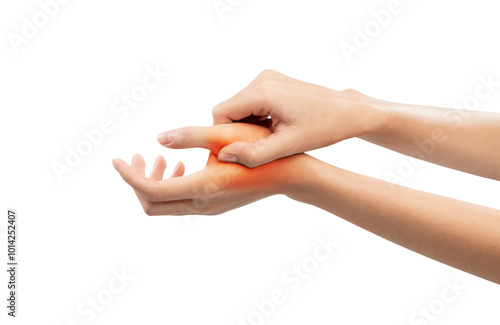 Принти на полотні woman hand wrist pain on background.