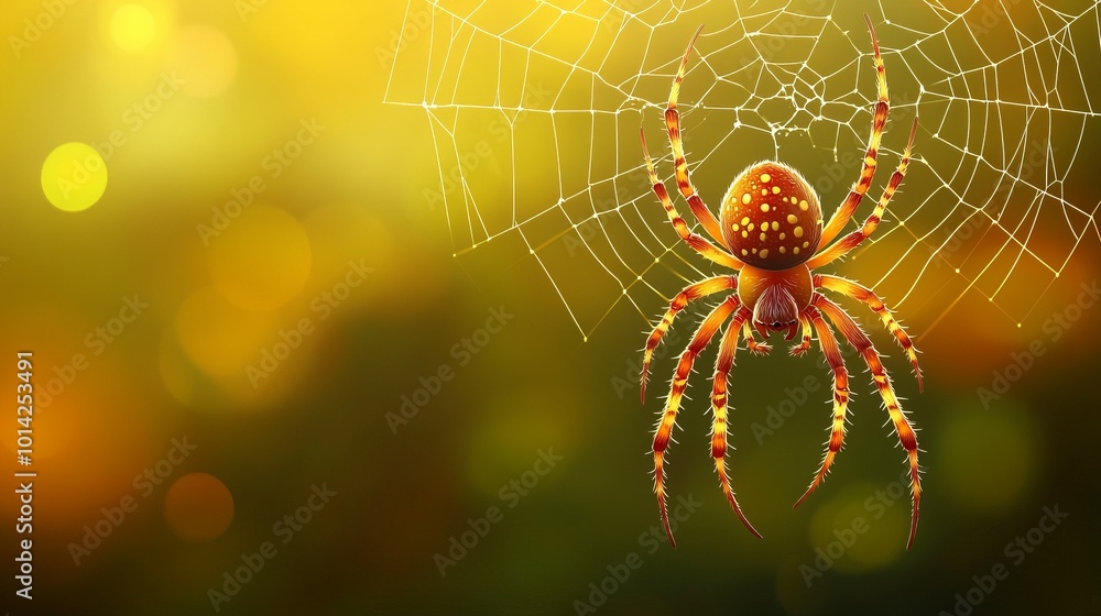 A spider sits patiently in its web, waiting for its next meal. A spider sits patiently in its web, waiting for its next meal.