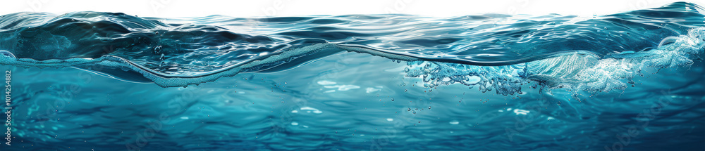 Blue water with bubbles Blue water with bubbles