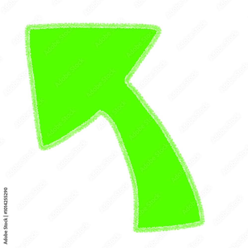 Obraz premium 左上向き矢印のかわいい手書き風イラスト