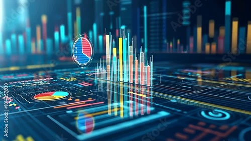 Digital Data Visualization, Charts and Graphs, Business Intelligence