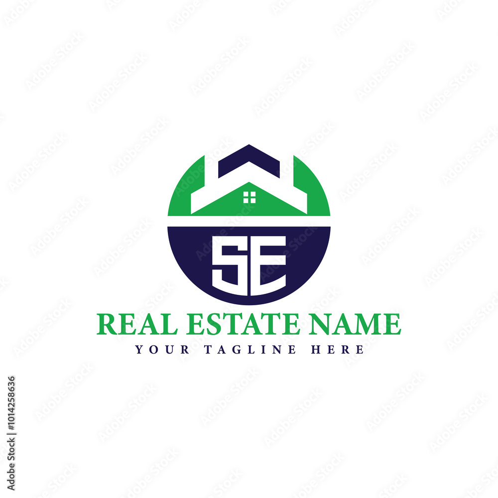 Obraz premium Minimalist Real Estate Logo for Property Business