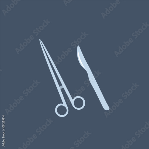 surgery tool in flat vector design.