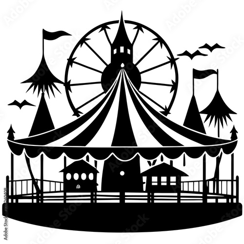 A spooky abandoned carnival