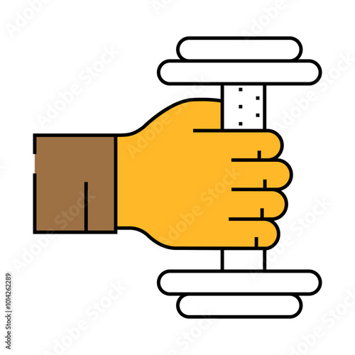 dumbbell sportive equipment line icon vector. dumbbell sportive equipment sign. isolated symbol illustration
