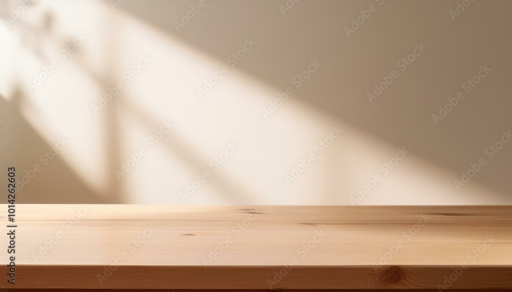 Light and shadow on a wooden table Light and shadow on a wooden table