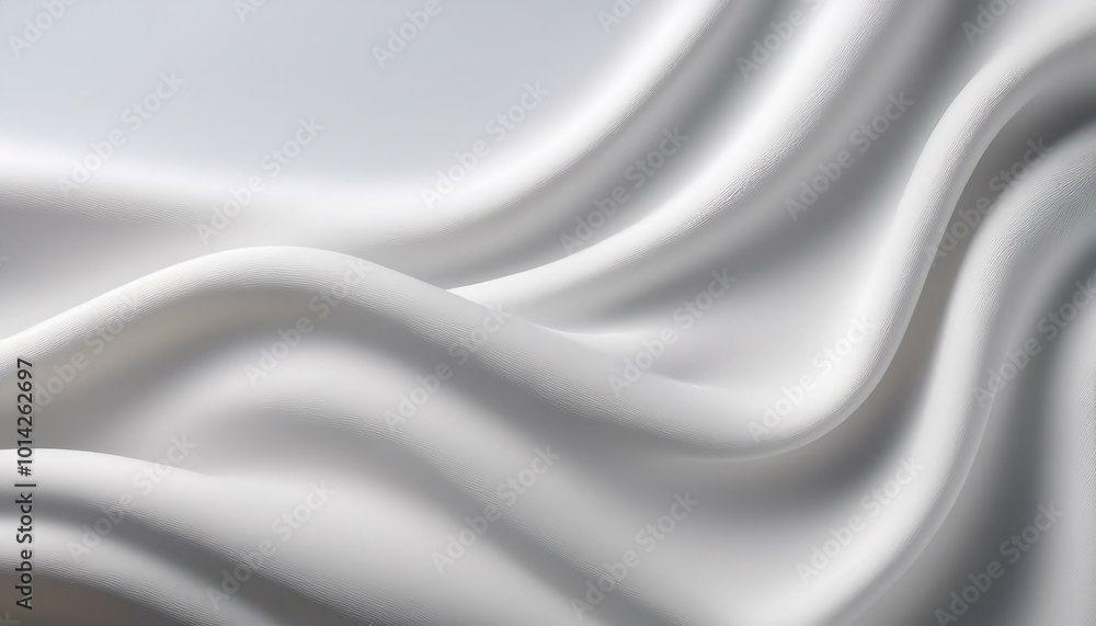 Soft white fabric drapes gently. Soft white fabric drapes gently.