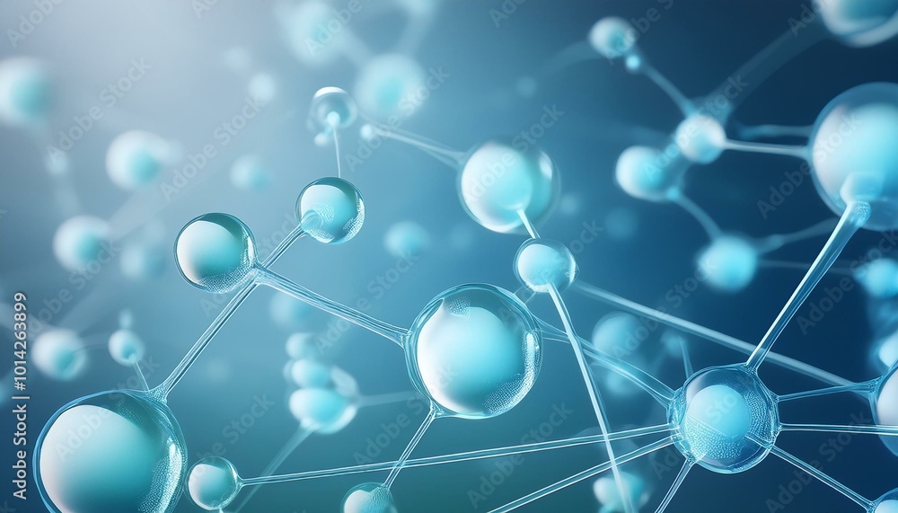 Abstract blue molecule structure Abstract blue molecule structure