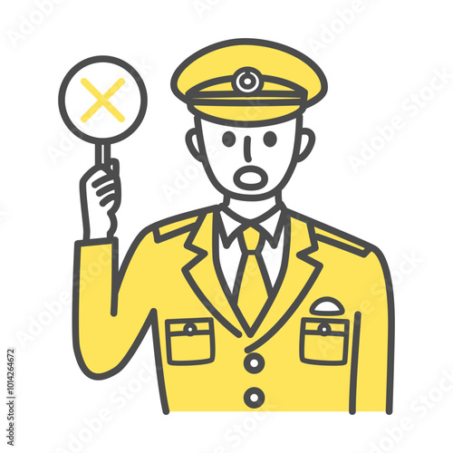 illustration of male police officer