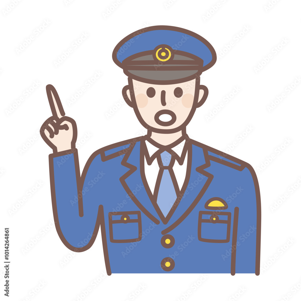 illustration of male police officer illustration of male police officer