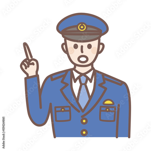 illustration of male police officer