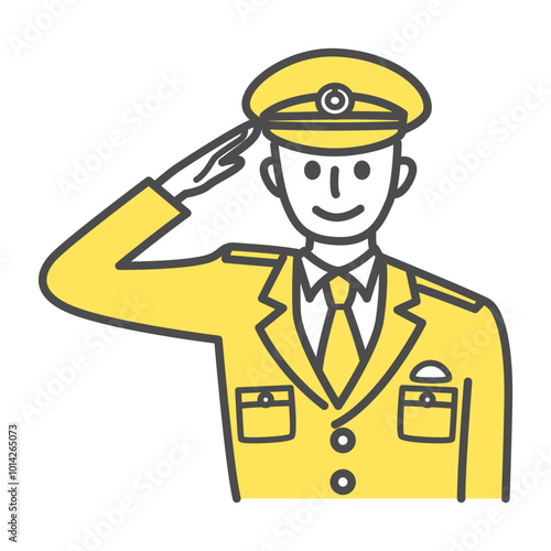 illustration of male police officer