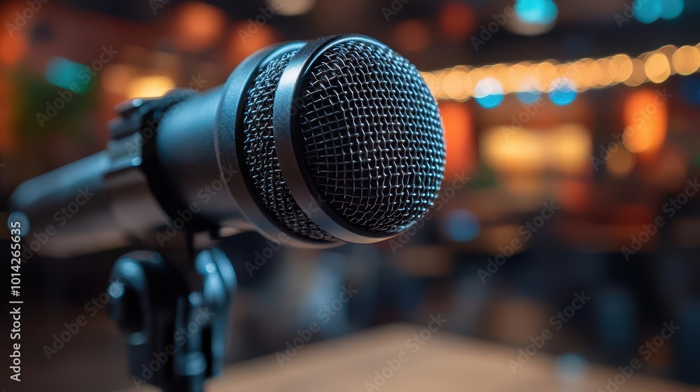 closeup shot of a professionalgrade microphone resting on a sleek table capturing the essence of podcasting creativity and engaging discussions in a clean modern environment closeup shot of a professionalgrade microphone resting on a sleek table capturing the essence of podcasting creativity and engaging discussions in a clean modern environment