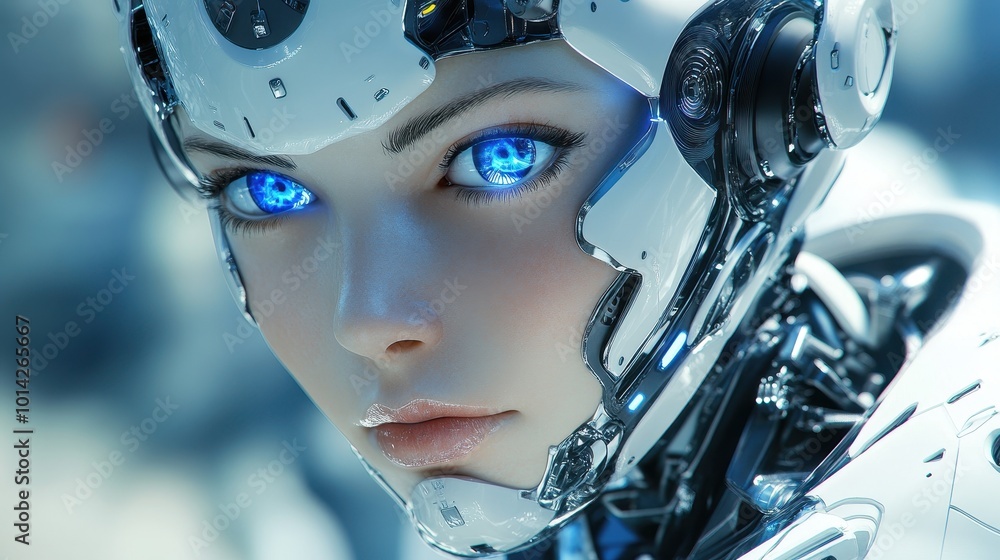 Artificial intelligence modern futuristic cyborg or robot Artificial intelligence modern futuristic cyborg or robot