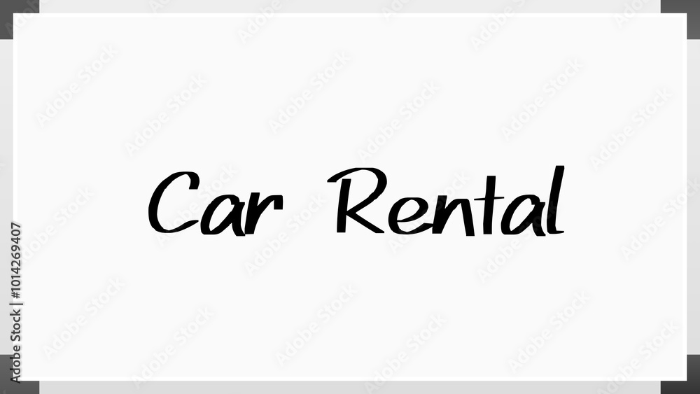 Car Rental のホワイトボード風イラスト Car Rental のホワイトボード風イラスト