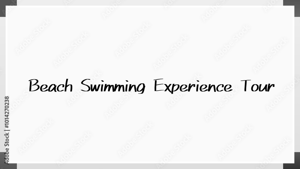 Beach Swimming Experience Tour のホワイトボード風イラスト Beach Swimming Experience Tour のホワイトボード風イラスト