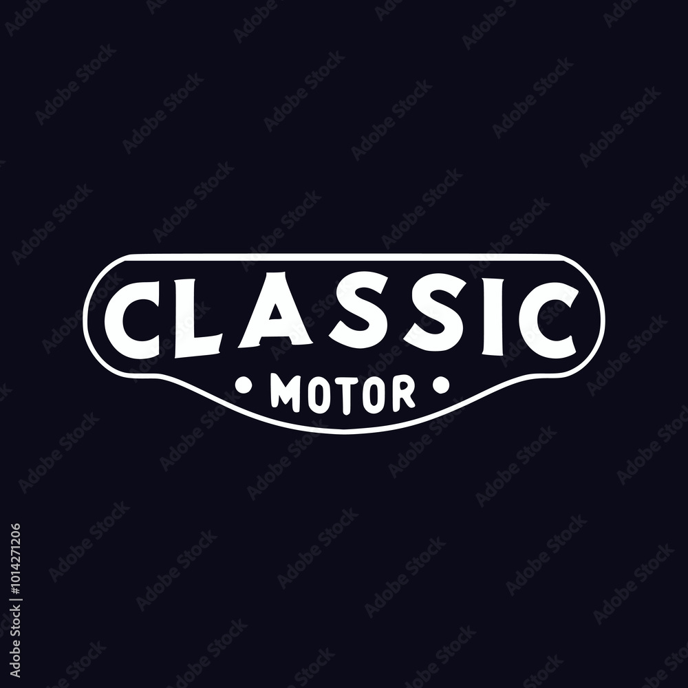 Obraz premium classic motor sticker vintage retro label emblem vector illustration template design