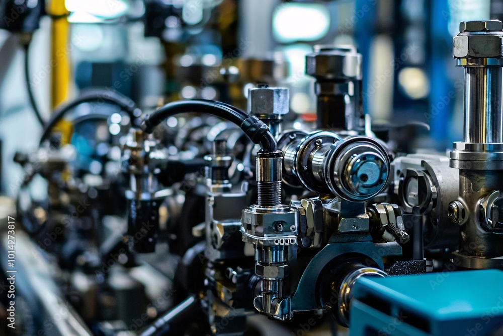 Dynamic hydraulic systems demonstrate the artistry of precision engineering and fluid dynamics within complex machinery in industrial environments. Dynamic hydraulic systems demonstrate the artistry of precision engineering and fluid dynamics within complex machinery in industrial environments.