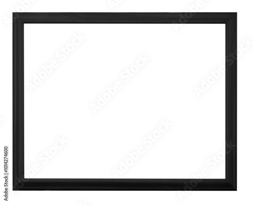 Old black teak picture frame