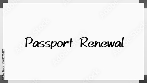 Passport Renewal のホワイトボード風イラスト