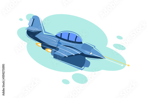 german world war II fighter jet vector illustration