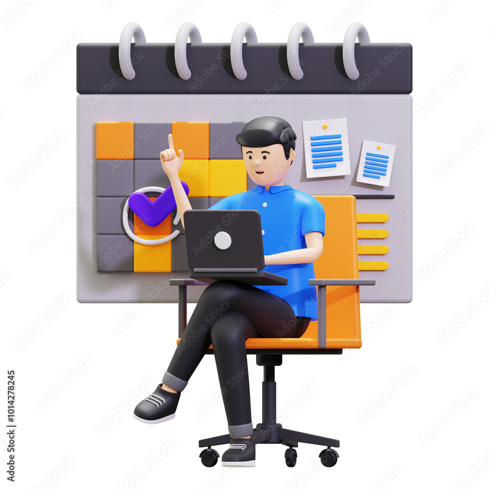 3d Organizing Project Management Illustration 3d Organizing Project Management Illustration