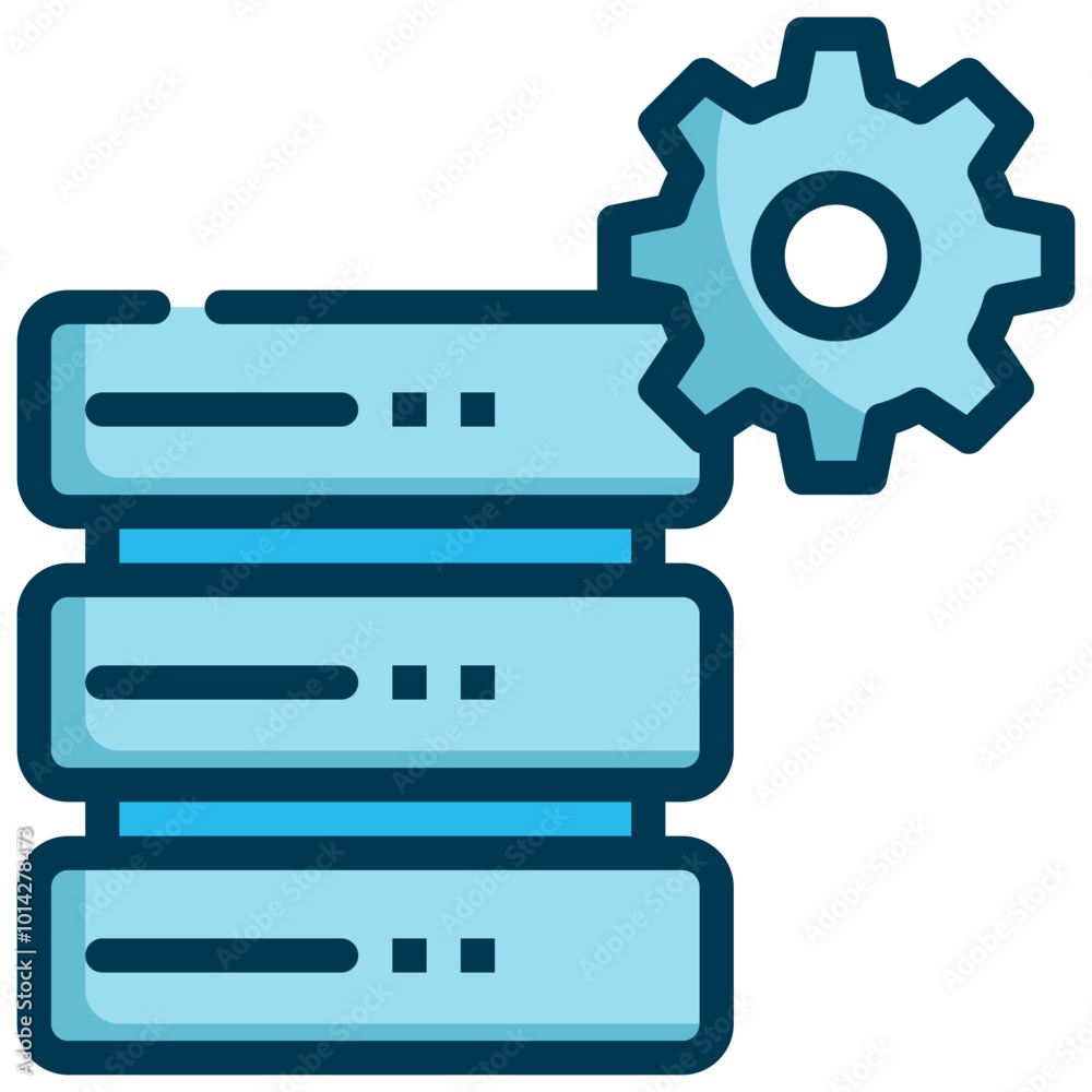 database server data gear setting user filled outline database server data gear setting user filled outline