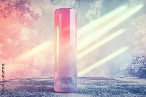 A product package designed with vibrant colors and sleek aesthetics. The combination of modern design and eye-catching hues creates an appealing look, enhancing the overall brand presence.