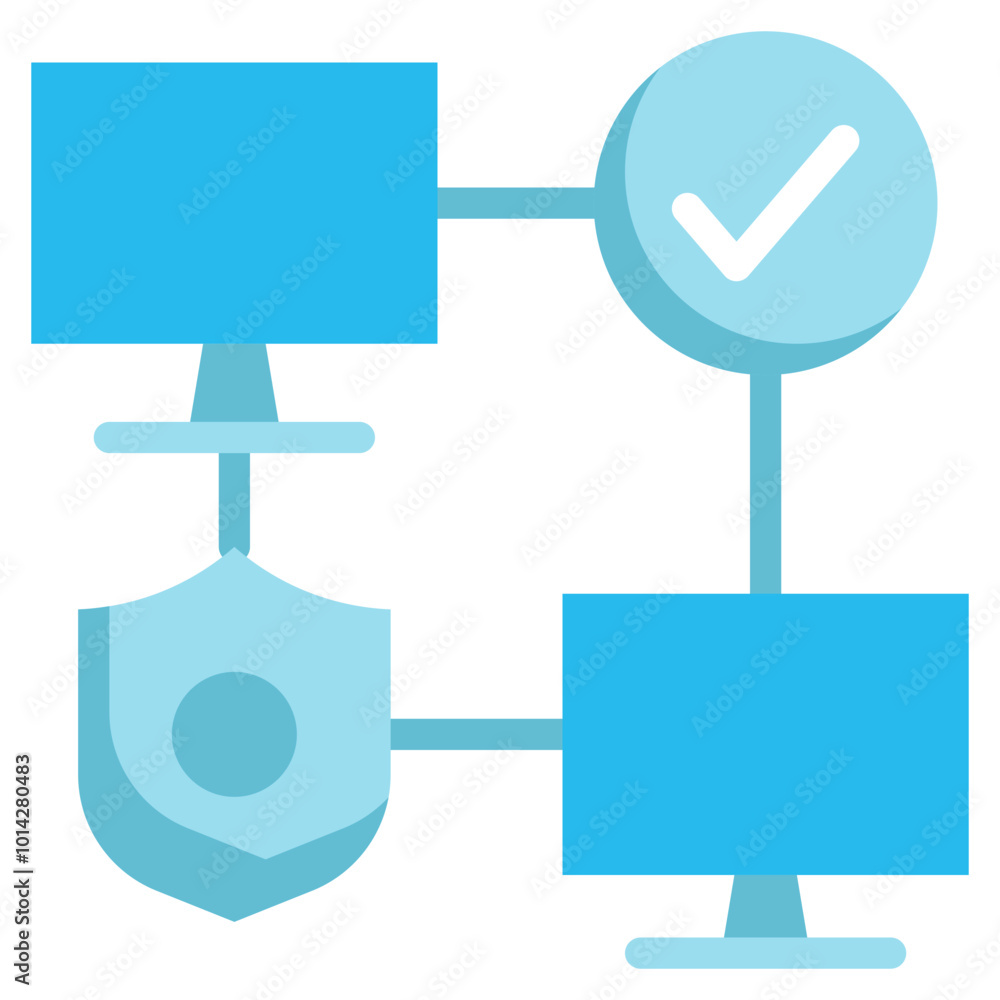 connection computer protection security lan check flat style connection computer protection security lan check flat style