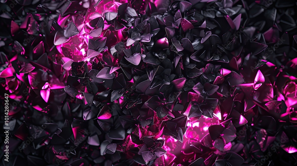 Abstract geometric background with pink glow effect Abstract geometric background with pink glow effect