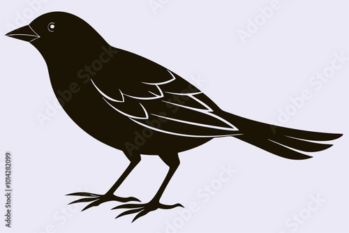 Bird silhouette, logo on white background