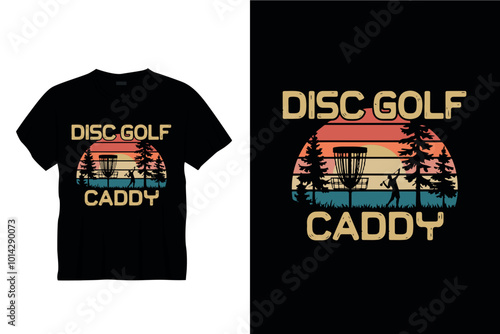 Disc golf caddy Typography golf t-shirt design, Retro golf t-shirt design